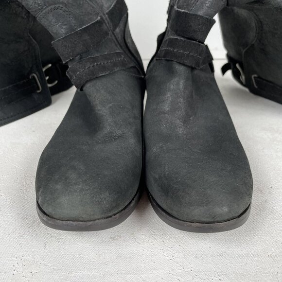 UGG Riding Boots Womens 8.5 Darcie Black Knee High - Picture 9 of 10